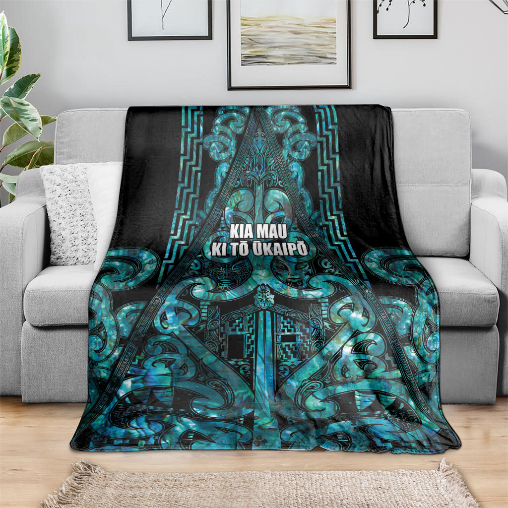 Maori Language Week Blanket Kia Mau Ki To Ukaipo Paua Shell Color