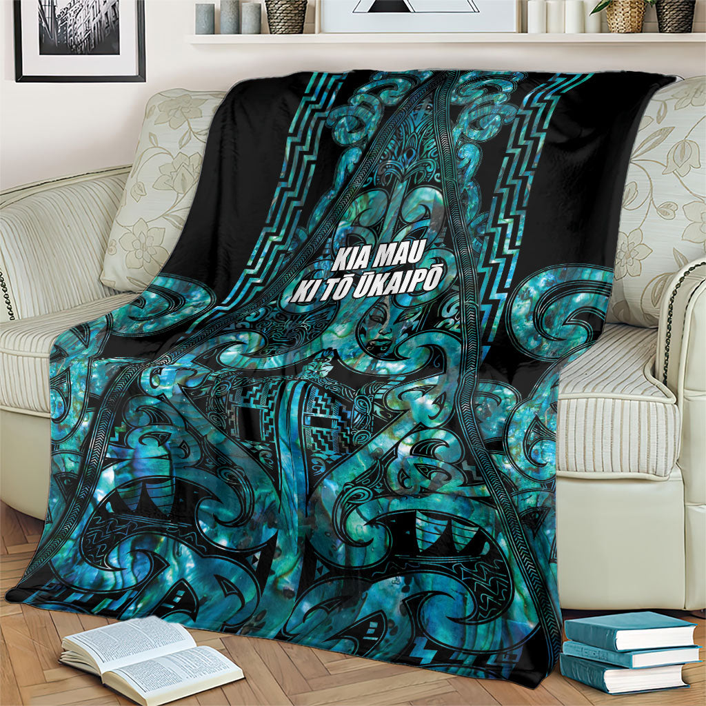 Maori Language Week Blanket Kia Mau Ki To Ukaipo Paua Shell Color