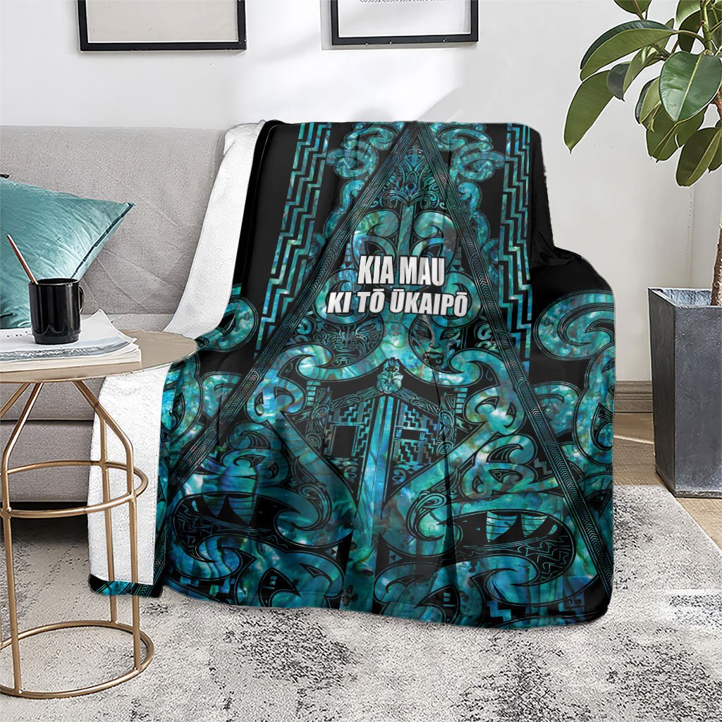 Maori Language Week Blanket Kia Mau Ki To Ukaipo Paua Shell Color