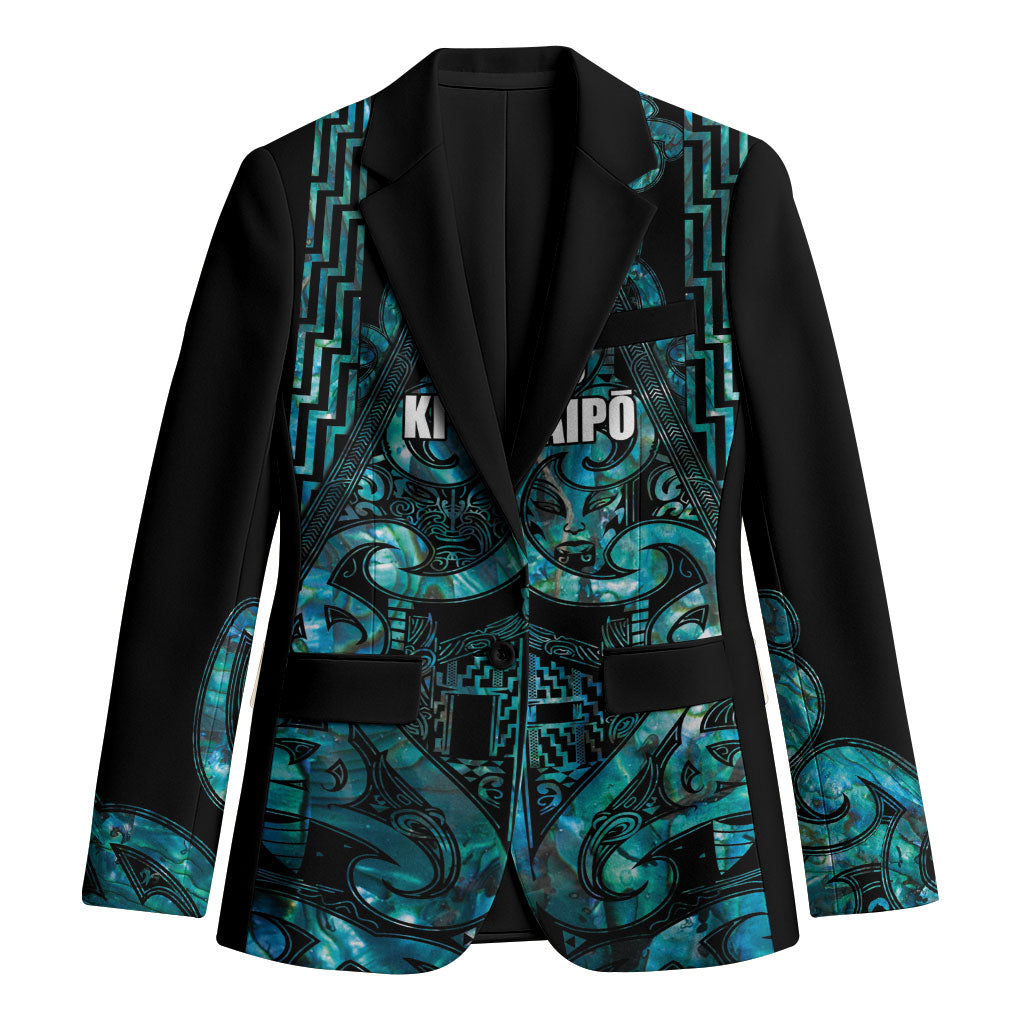 Maori Language Week Personalised Blazer Kia Mau Ki To Ukaipo Paua Shell Color