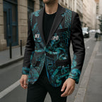 Maori Language Week Personalised Blazer Kia Mau Ki To Ukaipo Paua Shell Color