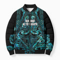 Maori Language Week Personalised Bomber Puffer Jacket Kia Mau Ki To Ukaipo Paua Shell Color