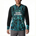 Maori Language Week Personalised Button Sweatshirt Kia Mau Ki To Ukaipo Paua Shell Color