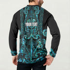 Maori Language Week Personalised Button Sweatshirt Kia Mau Ki To Ukaipo Paua Shell Color