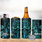 Maori Language Week Personalised 4 in 1 Can Cooler Tumbler Kia Mau Ki To Ukaipo Paua Shell Color