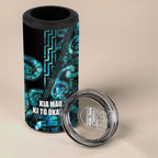 Maori Language Week Personalised 4 in 1 Can Cooler Tumbler Kia Mau Ki To Ukaipo Paua Shell Color