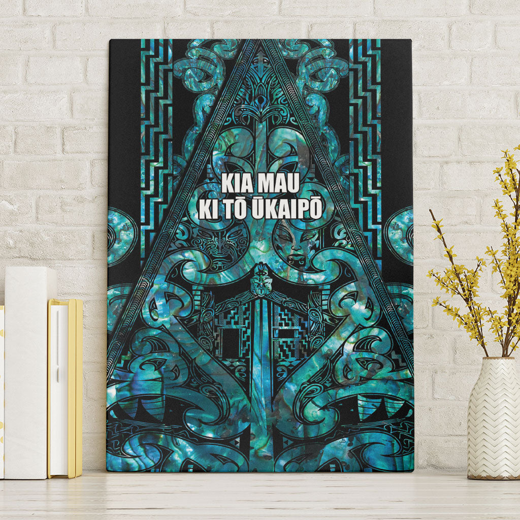 Maori Language Week Canvas Wall Art Kia Mau Ki To Ukaipo Paua Shell Color