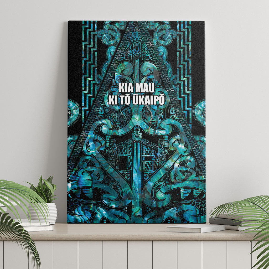 Maori Language Week Canvas Wall Art Kia Mau Ki To Ukaipo Paua Shell Color