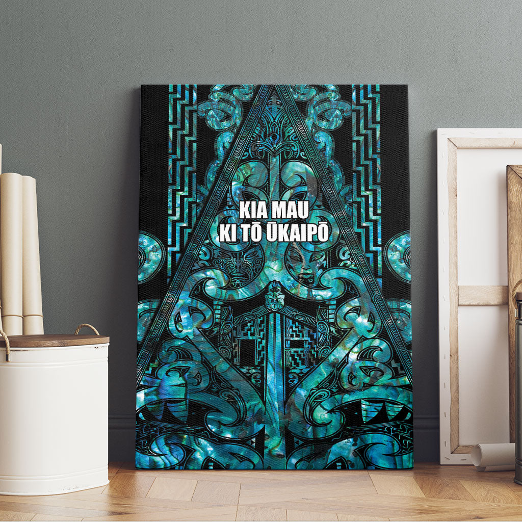 Maori Language Week Canvas Wall Art Kia Mau Ki To Ukaipo Paua Shell Color