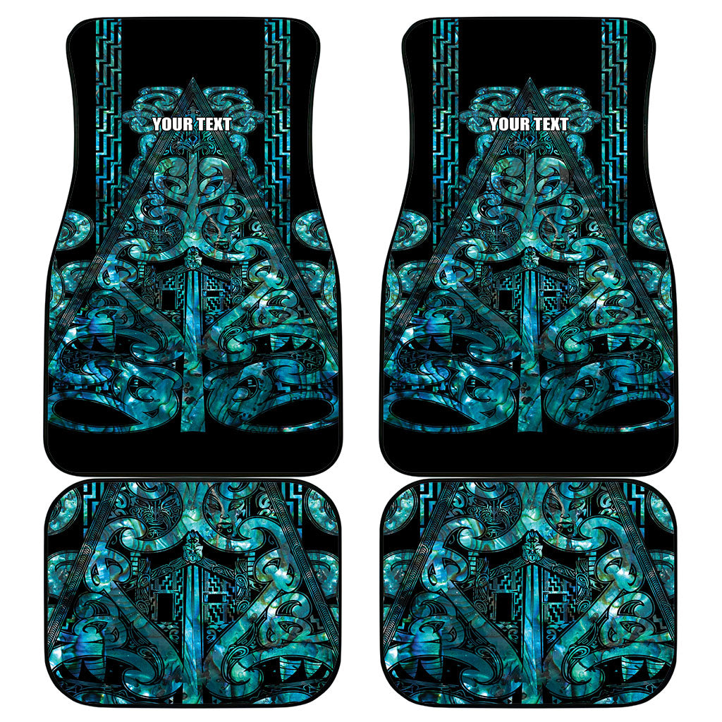 Maori Language Week Personalised Car Mats Kia Mau Ki To Ukaipo Paua Shell Color