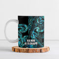 Maori Language Week Personalised Ceramic Mug Kia Mau Ki To Ukaipo Paua Shell Color