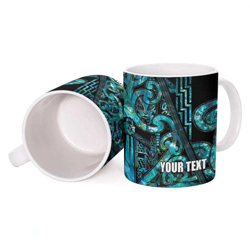 Maori Language Week Personalised Ceramic Mug Kia Mau Ki To Ukaipo Paua Shell Color