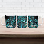Maori Language Week Personalised Ceramic Mug Kia Mau Ki To Ukaipo Paua Shell Color