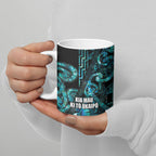 Maori Language Week Personalised Ceramic Mug Kia Mau Ki To Ukaipo Paua Shell Color