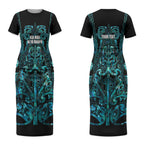 Maori Language Week Personalised Couples Matching Short Sleeve Bodycon Dress and Long Sleeve Button Shirt Kia Mau Ki To Ukaipo Paua Shell Color