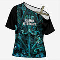 Maori Language Week Personalised Cross Shoulder Shirt Kia Mau Ki To Ukaipo Paua Shell Color