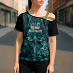 Maori Language Week Personalised Cross Shoulder Shirt Kia Mau Ki To Ukaipo Paua Shell Color