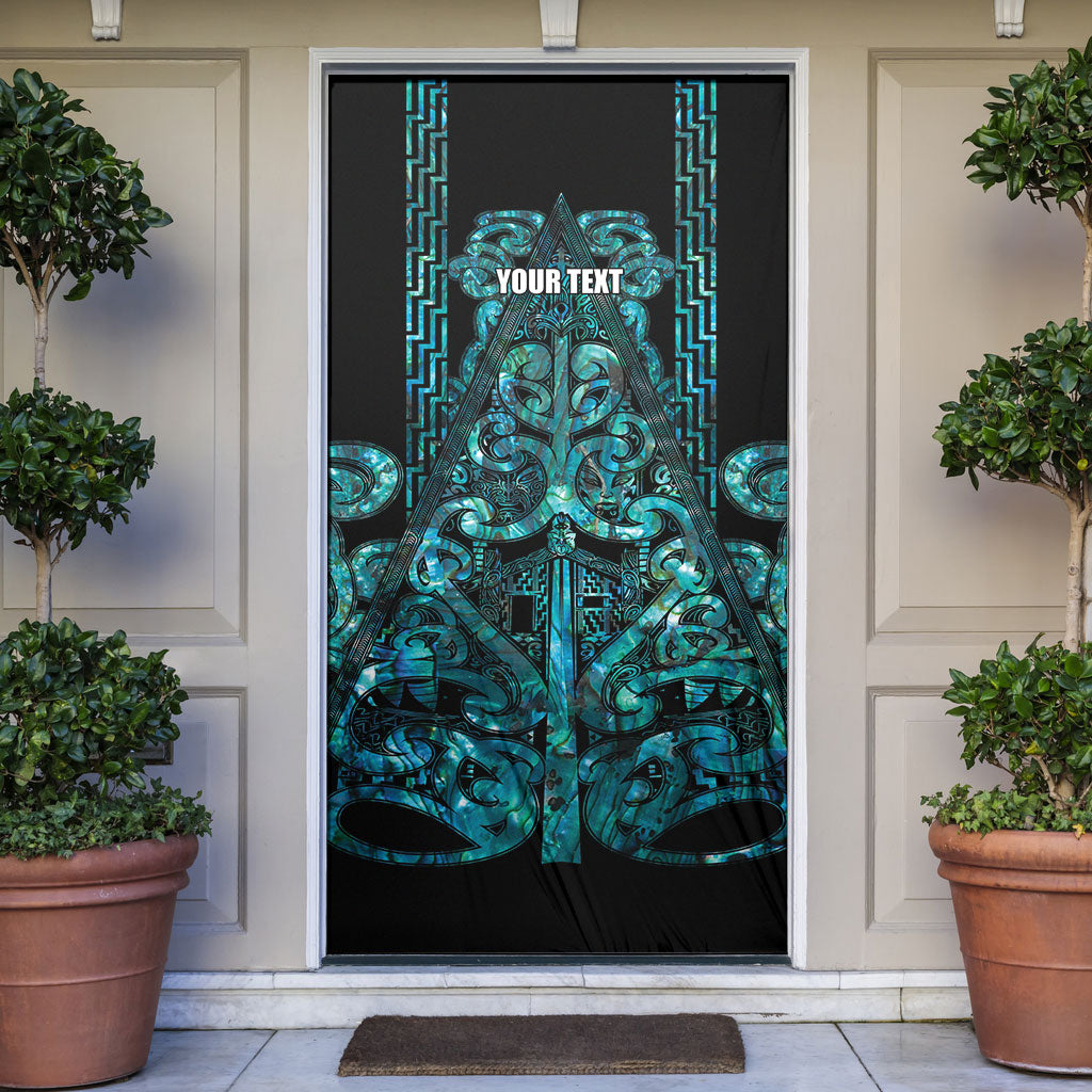 Maori Language Week Personalised Door Cover Kia Mau Ki To Ukaipo Paua Shell Color