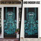Maori Language Week Personalised Door Cover Kia Mau Ki To Ukaipo Paua Shell Color