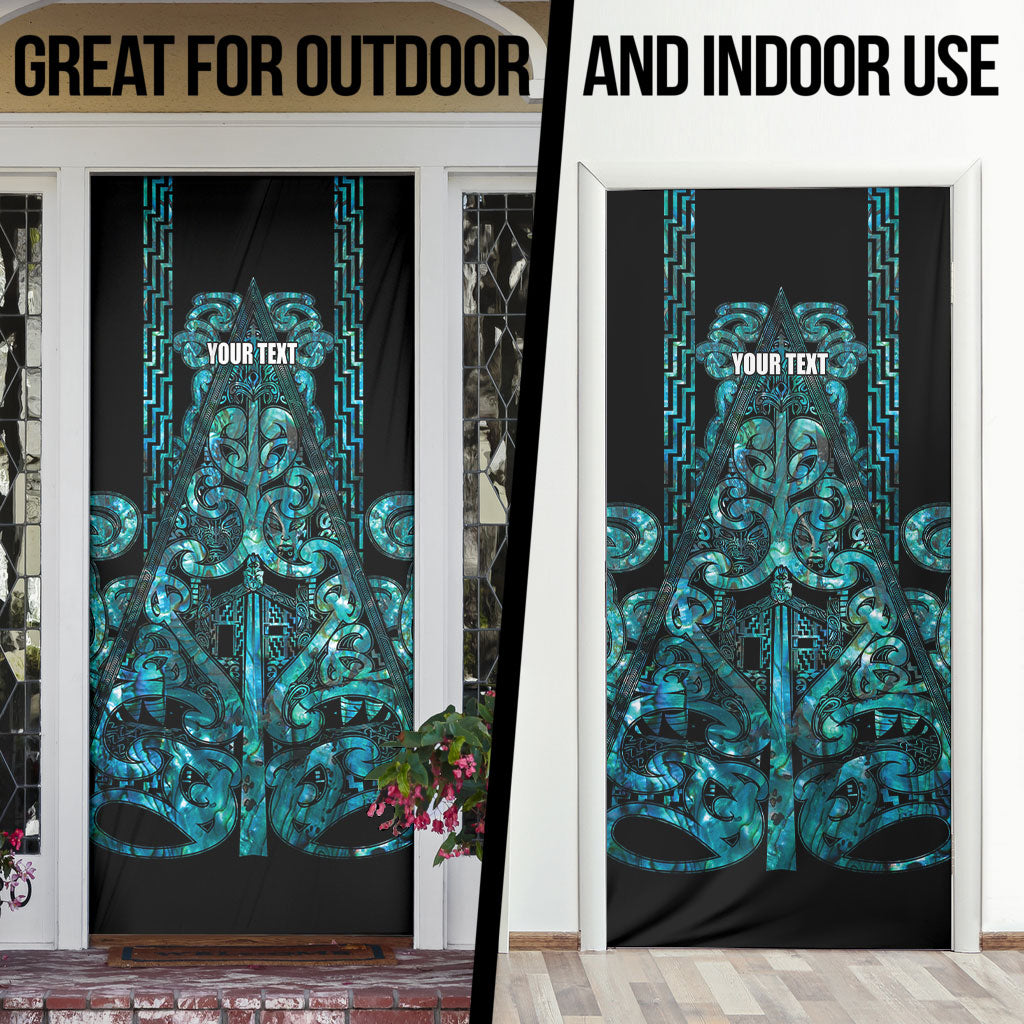 Maori Language Week Personalised Door Cover Kia Mau Ki To Ukaipo Paua Shell Color