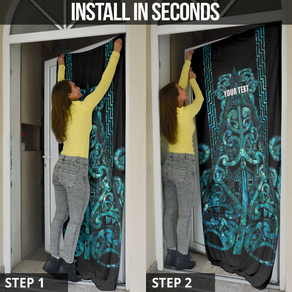 Maori Language Week Personalised Door Cover Kia Mau Ki To Ukaipo Paua Shell Color