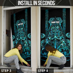 Maori Language Week Personalised Door Cover Kia Mau Ki To Ukaipo Paua Shell Color