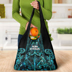 Maori Language Week Grocery Bag Kia Mau Ki To Ukaipo Paua Shell Color