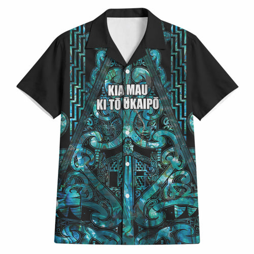 Maori Language Week Personalised Hawaiian Shirt Kia Mau Ki To Ukaipo Paua Shell Color