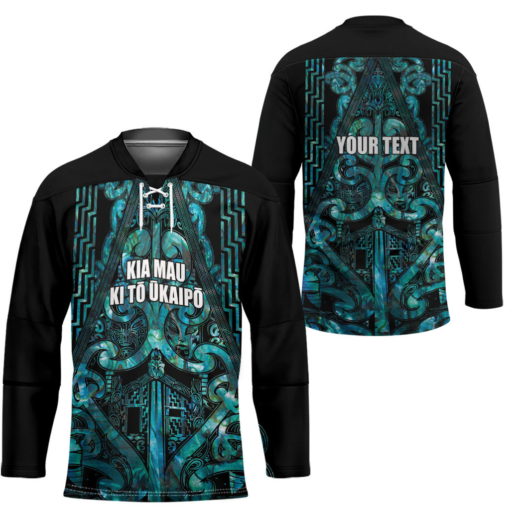 Maori Language Week Personalised Hockey Jersey Kia Mau Ki To Ukaipo Paua Shell Color