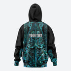 Maori Language Week Personalised Hoodie Kia Mau Ki To Ukaipo Paua Shell Color
