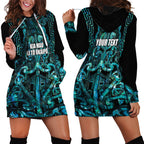 Maori Language Week Personalised Hoodie Dress Kia Mau Ki To Ukaipo Paua Shell Color