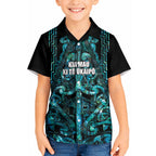 Maori Language Week Personalised Kid Hawaiian Shirt Kia Mau Ki To Ukaipo Paua Shell Color