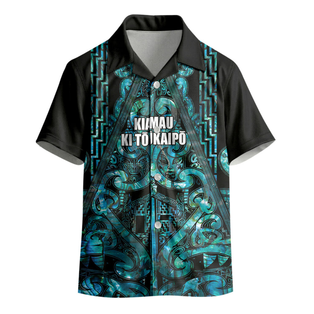 Maori Language Week Personalised Kid Hawaiian Shirt Kia Mau Ki To Ukaipo Paua Shell Color