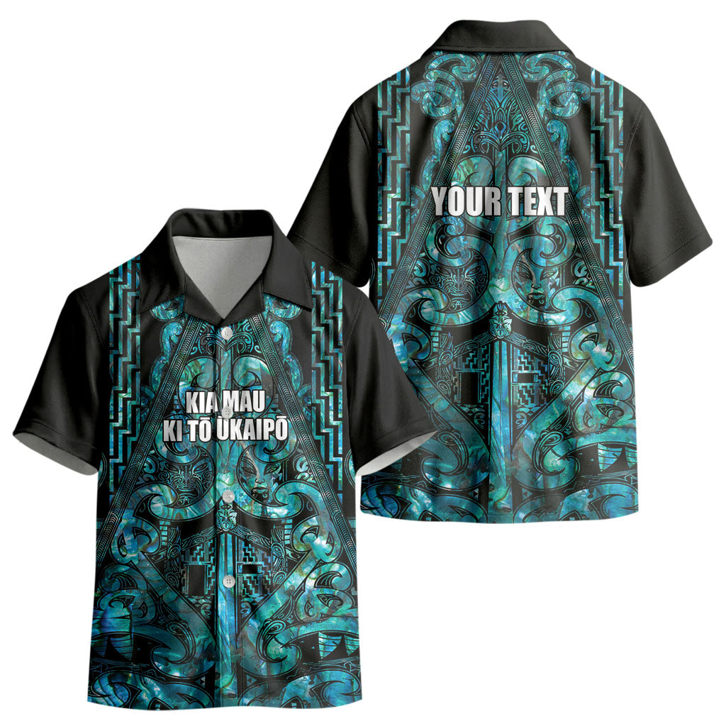 Maori Language Week Personalised Kid Hawaiian Shirt Kia Mau Ki To Ukaipo Paua Shell Color