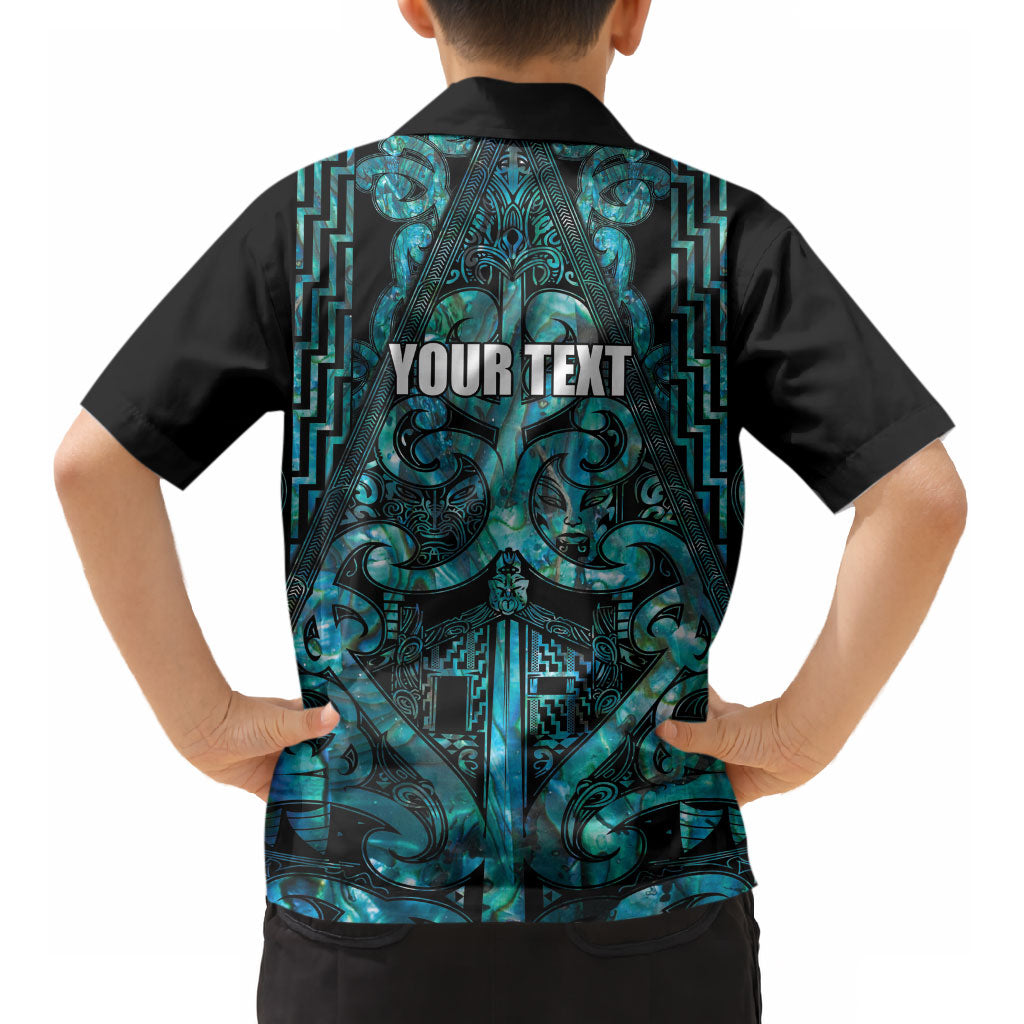 Maori Language Week Personalised Kid Hawaiian Shirt Kia Mau Ki To Ukaipo Paua Shell Color