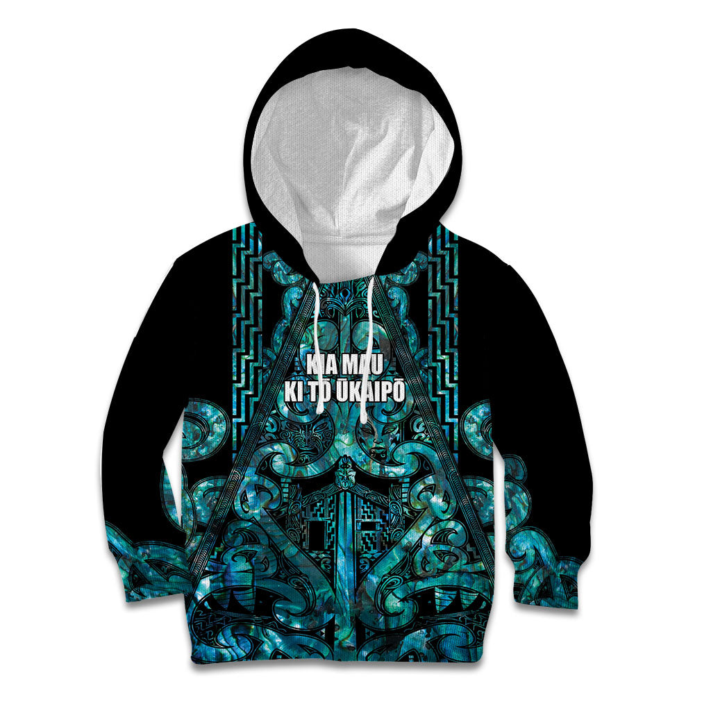 Maori Language Week Personalised Kid Hoodie Kia Mau Ki To Ukaipo Paua Shell Color