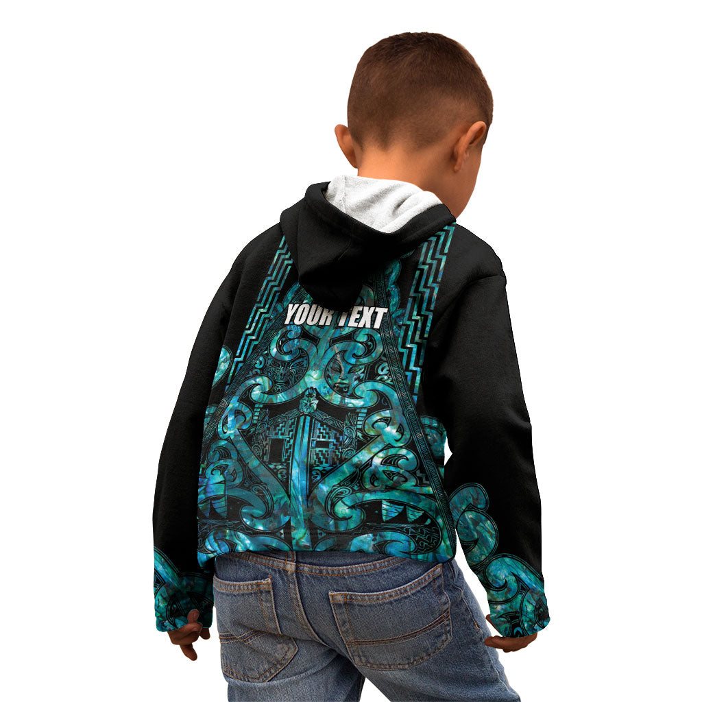 Maori Language Week Personalised Kid Hoodie Kia Mau Ki To Ukaipo Paua Shell Color