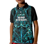 Maori Language Week Personalised Kid Polo Shirt Kia Mau Ki To Ukaipo Paua Shell Color