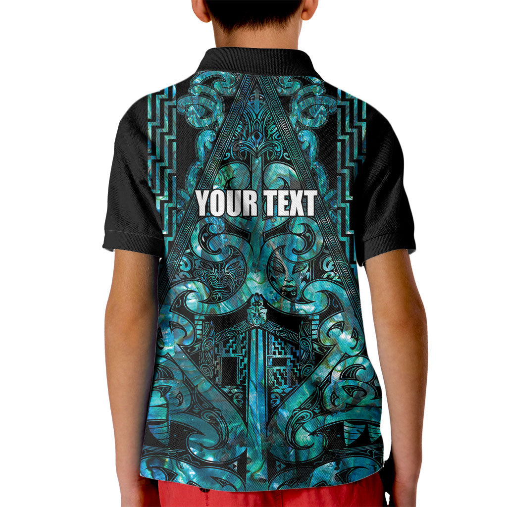 Maori Language Week Personalised Kid Polo Shirt Kia Mau Ki To Ukaipo Paua Shell Color
