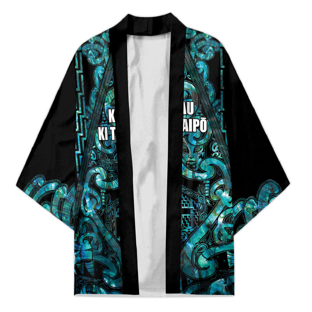 Maori Language Week Personalised Kimono Kia Mau Ki To Ukaipo Paua Shell Color