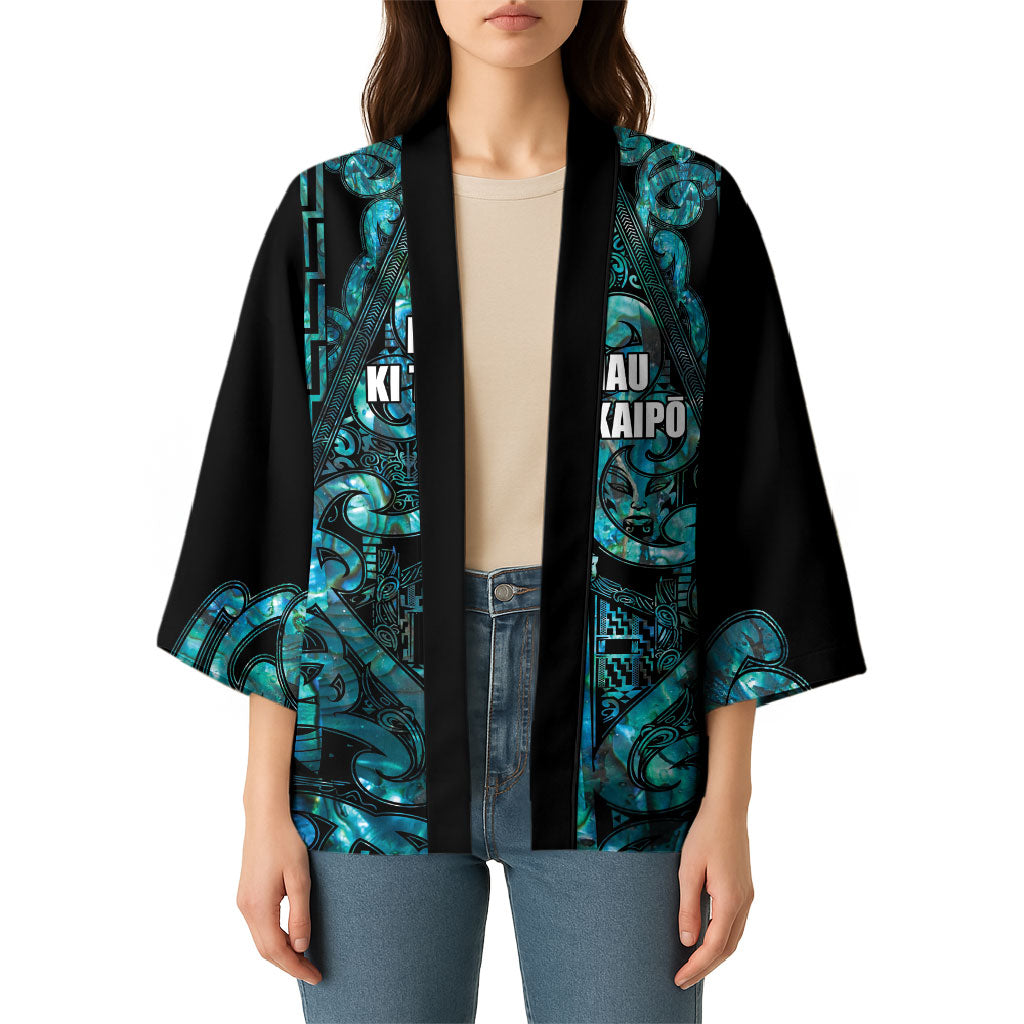 Maori Language Week Personalised Kimono Kia Mau Ki To Ukaipo Paua Shell Color