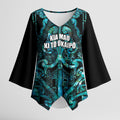 Maori Language Week Personalised Kimono Sleeve Blouse Kia Mau Ki To Ukaipo Paua Shell Color