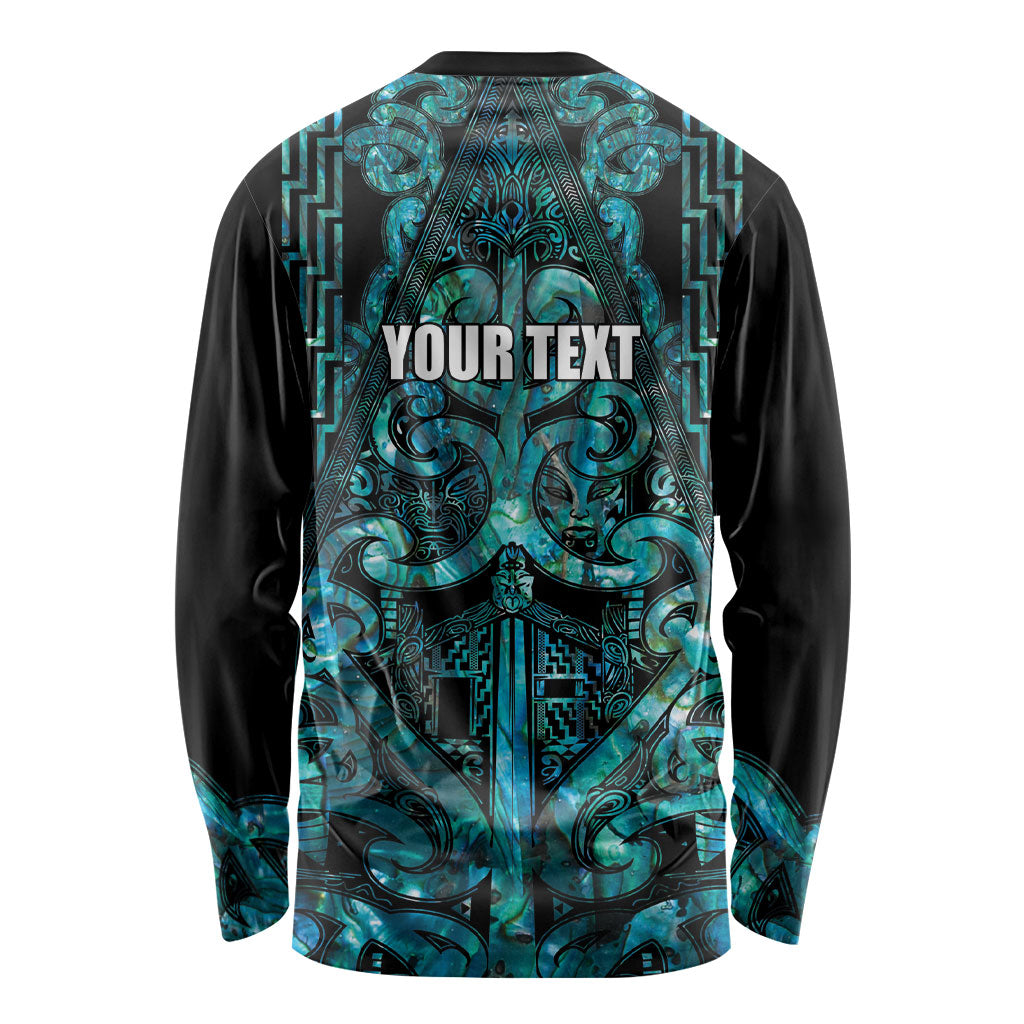 Maori Language Week Personalised Long Sleeve Shirt Kia Mau Ki To Ukaipo Paua Shell Color