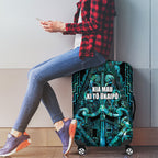 Maori Language Week Luggage Cover Kia Mau Ki To Ukaipo Paua Shell Color