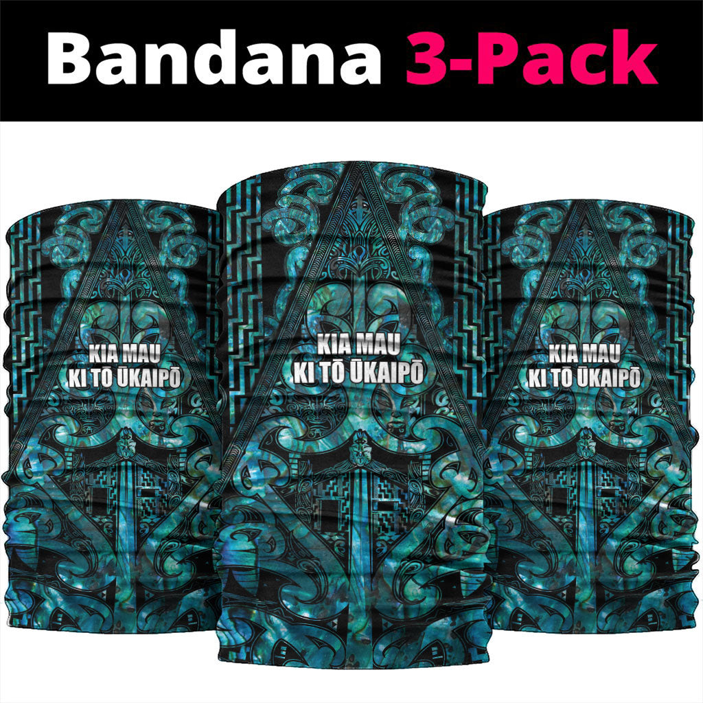 Maori Language Week Neck Gaiter Kia Mau Ki To Ukaipo Paua Shell Color