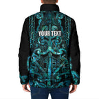 Maori Language Week Personalised Padded Jacket Kia Mau Ki To Ukaipo Paua Shell Color