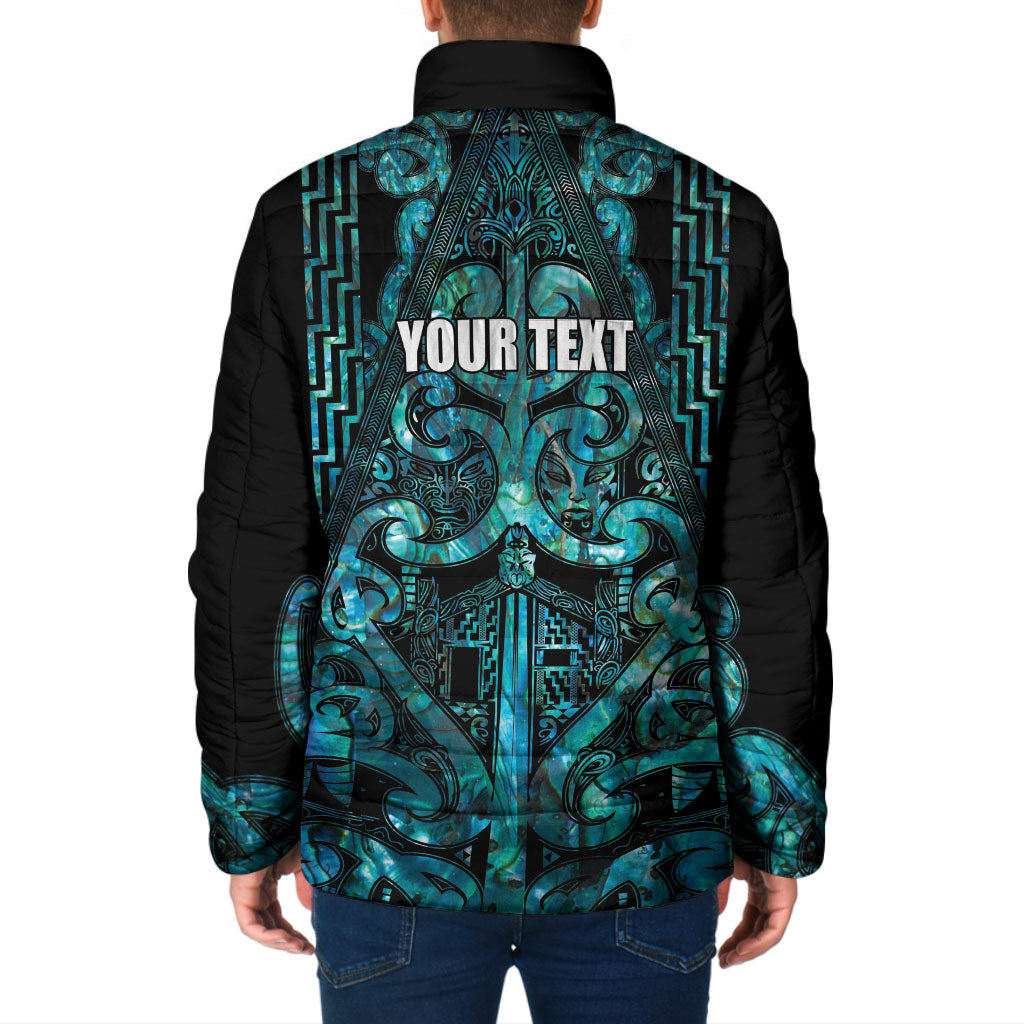Maori Language Week Personalised Padded Jacket Kia Mau Ki To Ukaipo Paua Shell Color
