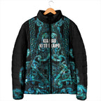 Maori Language Week Personalised Padded Jacket Kia Mau Ki To Ukaipo Paua Shell Color