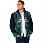 Maori Language Week Personalised Padded Jacket Kia Mau Ki To Ukaipo Paua Shell Color