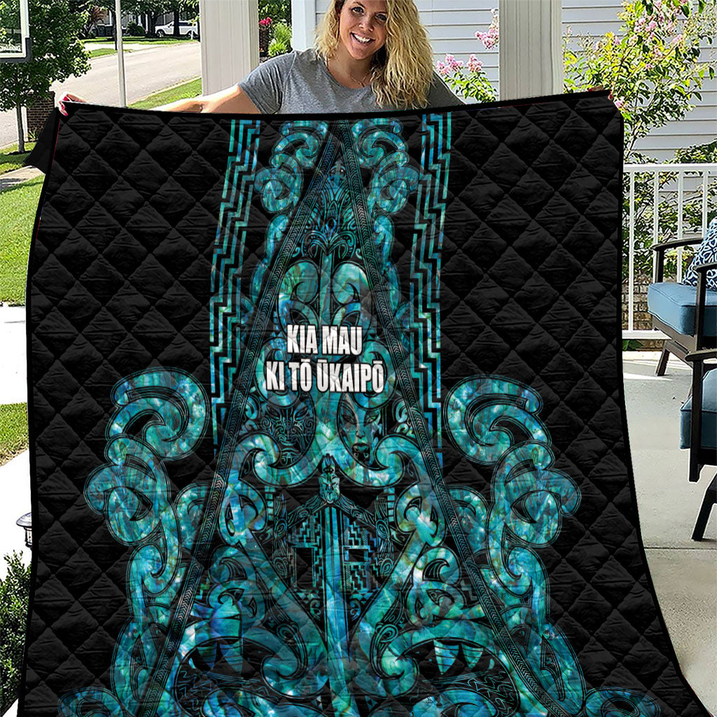Maori Language Week Quilt Kia Mau Ki To Ukaipo Paua Shell Color